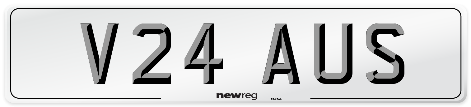 V24 AUS Number Plate from New Reg